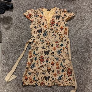 Living dead souls tattoo print dress